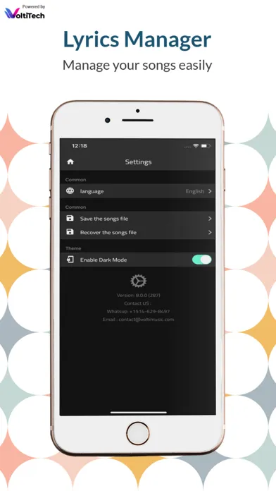 Capturas de tela do Songs Lyrics Manager